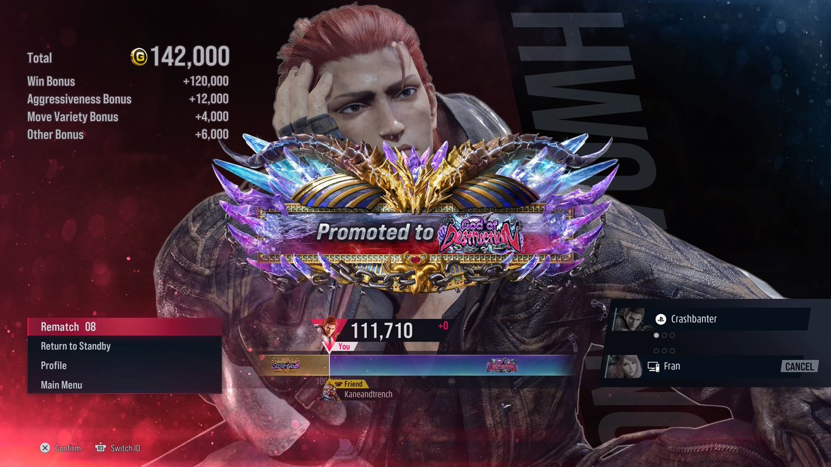 I did it, 3rd Hwoarang in the World to do it. <a href="/KungFuKobi/">MOUZ | K-Wiss 🉐</a> and @TKMuse19961223 were a little bit faster than me, GGs to everybody i played ✌️