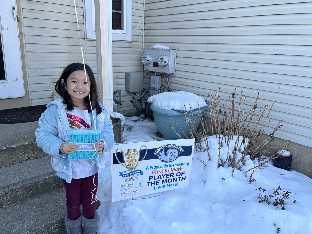 SASD_Franconia's tweet image. Meet our 1st grade Player of the Month! I am one round principal! #FirstinMath
