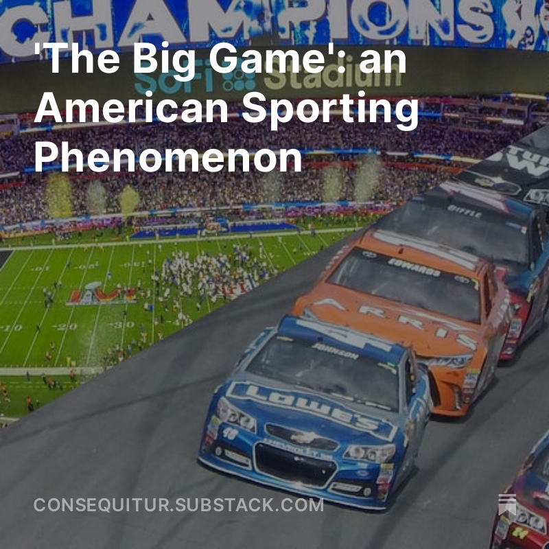 _BroganSmith_'s tweet photo. We've just wrapped up the #DAYTONA500 and the #SuperBowl2024 . This week on my blog, I wrote about the idea of 'the big game,' and how it *seems* to be an American thing.
https://t.co/W656fy1nyk https://t.co/02XVOtjFIb