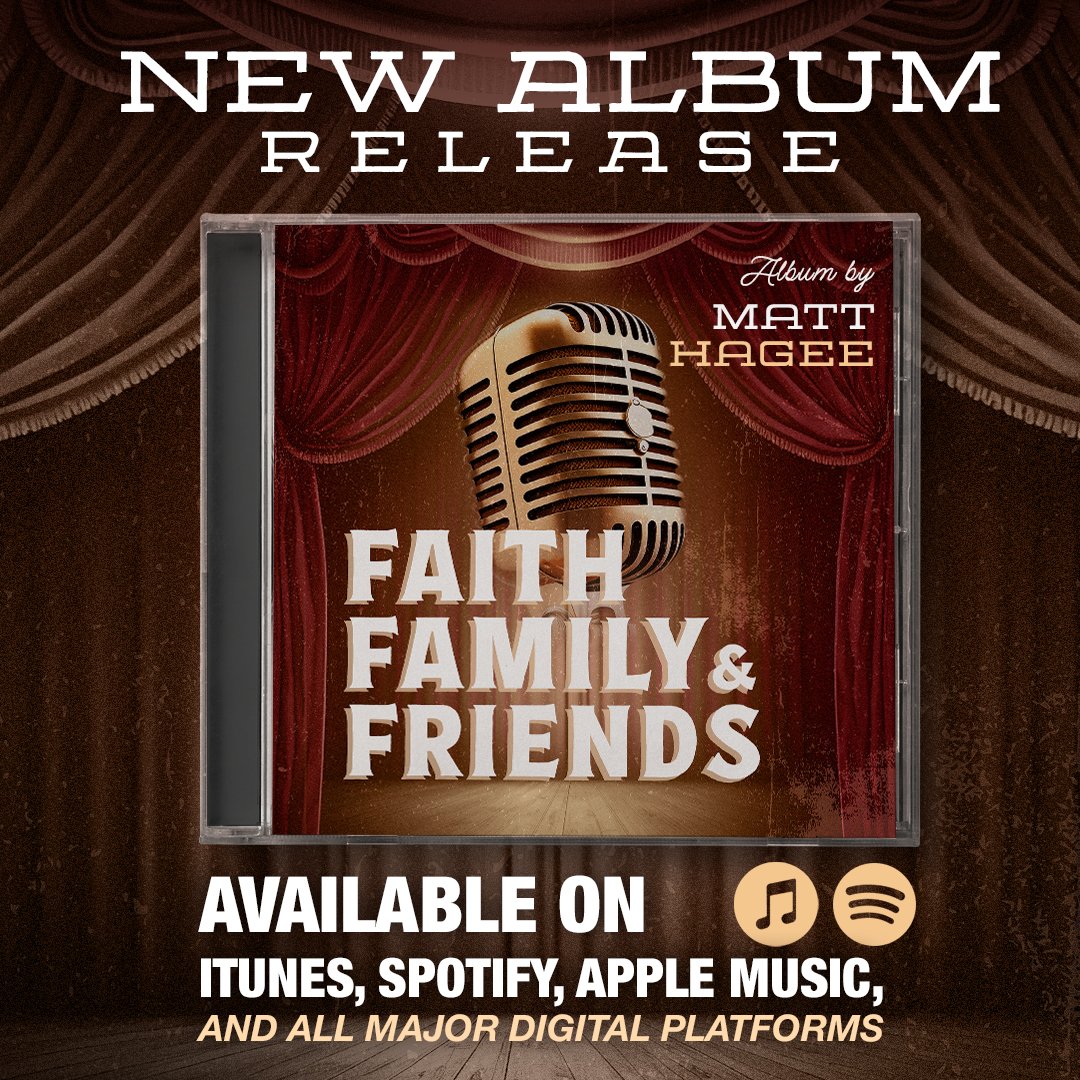 The wait is over!!! Pastor Matt's new album–Faith, Family, and Friends–is out! Stream it now on all major streaming platforms & add some country gospel to your streaming library! #sacornerstone #pastormatthagee #albumrelease #faithfamilyfriends #countrygospel #spotify #applemusic