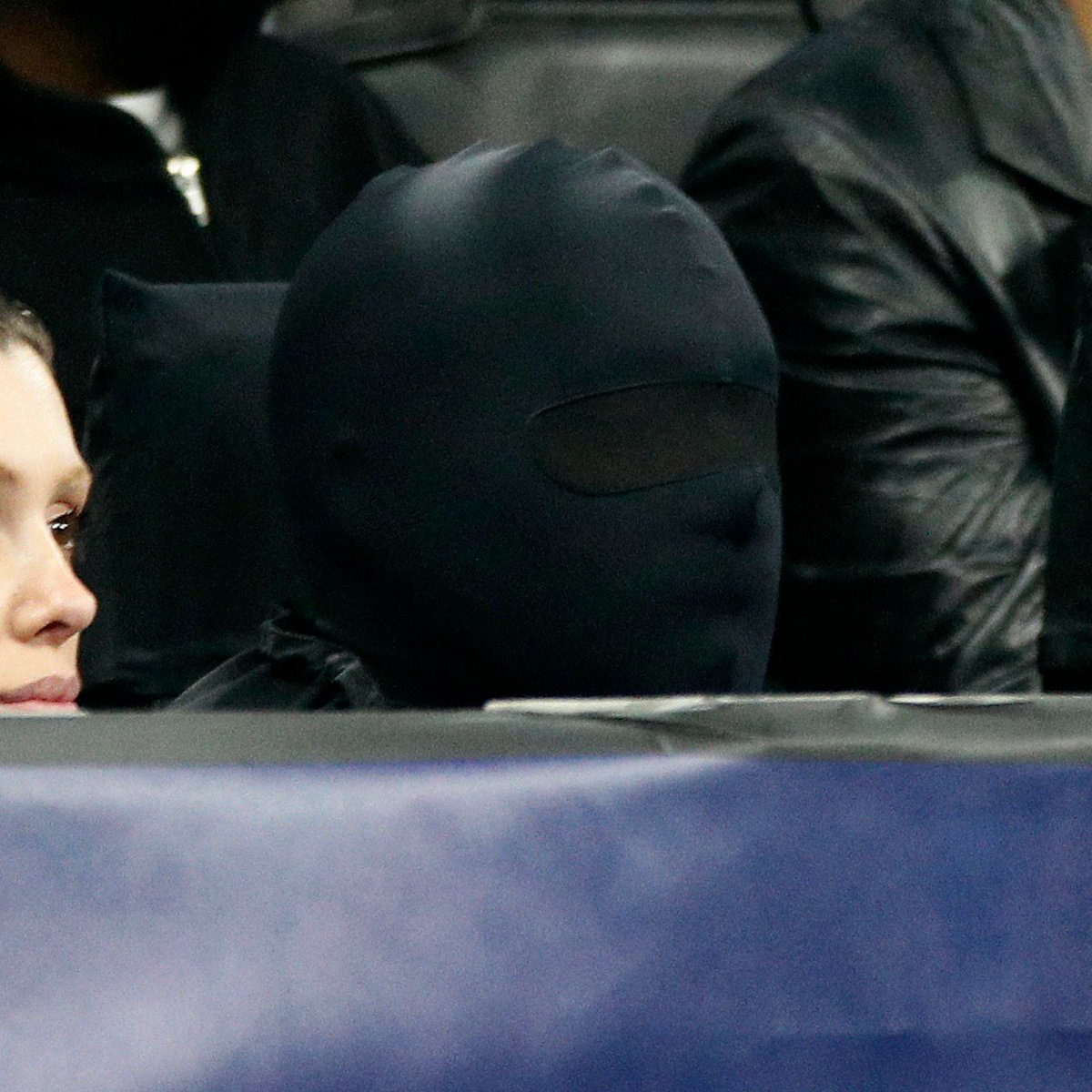 TrollFootball's tweet image. Kanye West watching the Inter goal