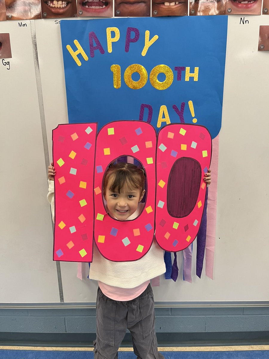 100th day of Kindergarten! 100 days of laughing, learning, and growing together 💯🩷 @APSMustangs