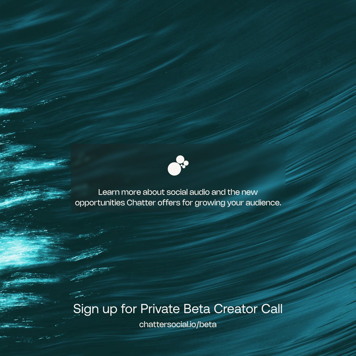 Chatter_US's tweet image. Chatter is the epitome of true social audio.

Whether it’s with friends, colleagues, or an audience from around the world, talk about it - from anywhere, with anyone while fostering genuine, authentic relationships worldwide.

Retweet if you’re excited for the release of Chatter!