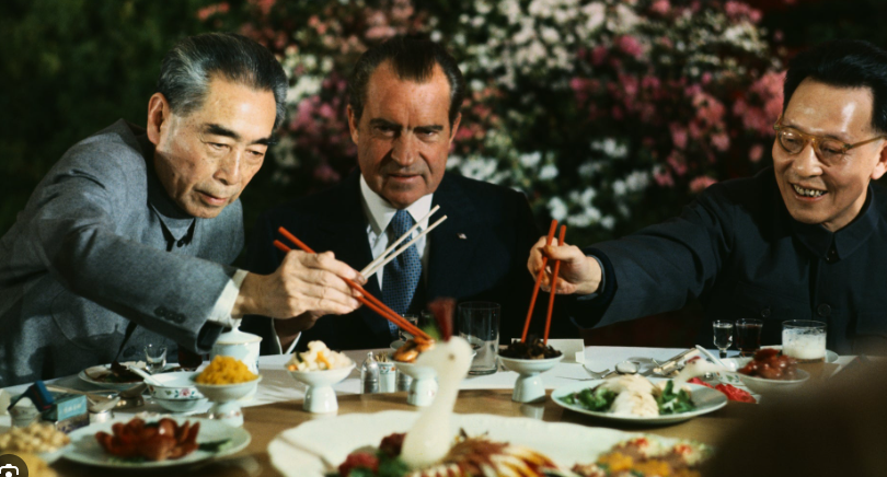 Rewind Tuesday: February 21, 1972 - President Richard Nixon arrived in China for historic meetings with Chairman Mao Tse-Tung and Premier Chou En-Lai.
