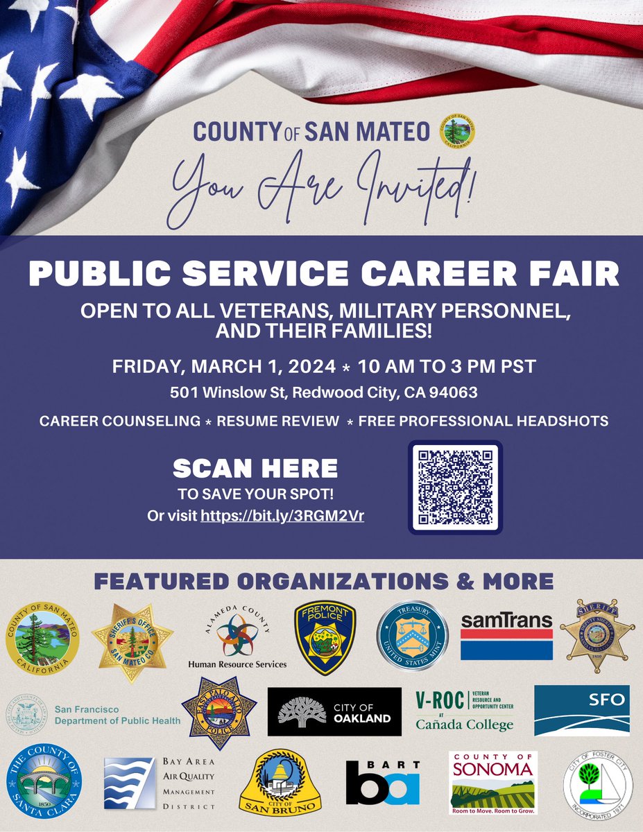 Attention veterans and military members, are you looking for an exciting career in Law Enforcement? Come to our recruitment booth next Friday March 1st and meet our SSFPD team. #SSFPD.