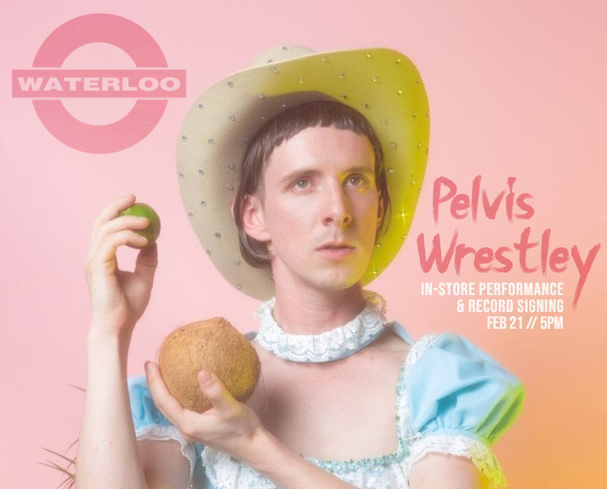 Pelvis Wrestley in-store performance and record signing tomorrow at 5pm! drop in and grab the new record, ANDY! @pelvisisking @earthlibraries