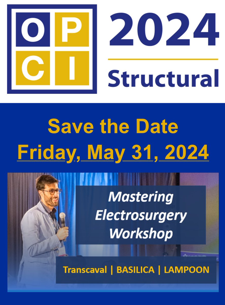 Save the Date: OPCI Mastering Electrosurgery Workshop! For structural interventionists and imagers looking to master electrosurgical techniques. Join pioneers in the field for this immersive hands-on training. Registration opens soon, limited spots available. Stay tuned for more!