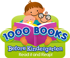 1000 Books Before Kindergarten
image from 1000booksbeforekindergarten.org
Gilman Library participates in the 1000 Books Foundation challenge to promote early literacy and shares the vision of the Nevada non-profit.  1000booksbeforekindergarten.org  #gilmanlibrary #1000booksbeforekindergarten