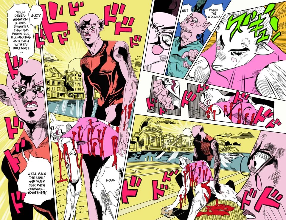 goobyisdrawing's tweet photo. Did this JJBA piece for fun a few years back and I'm still impressed how good and stupid it was haha https://t.co/RxySkVZEAp