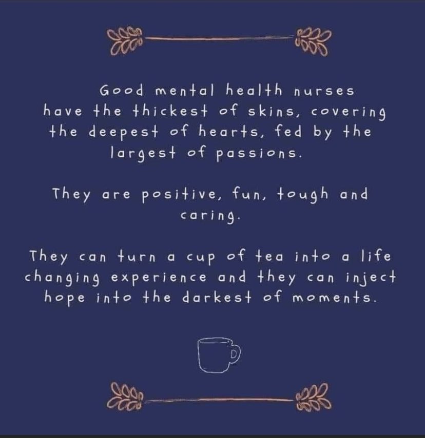 Following 20+ years working in adult acute MH services,I'm fortunate to have had the opportunity to redirect in an entirely new role to the OH service. Nearly 12 months in and each day, I am touched by NHS staff lives, and I hope to continue touching theirs.#MHNursesDay