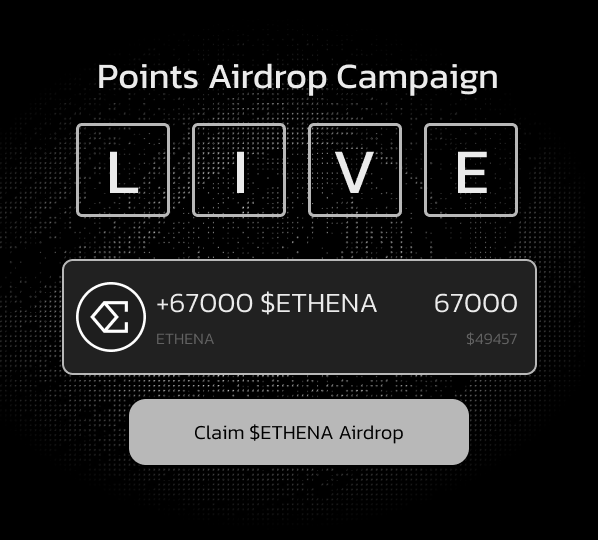 Additional $14m raised from VCs for Ethena Labs including Binance Labs

Must do Ethena airdrop Shards Campaign now.

Join → app.ethenaIabs.com/join/mnd1f

- Deposit USDC from Binance
- Buy USDe with your USDC
- Swap mkUSD from Curve
- Provide USDe and mkUSD liquidity
- Back to Ethena