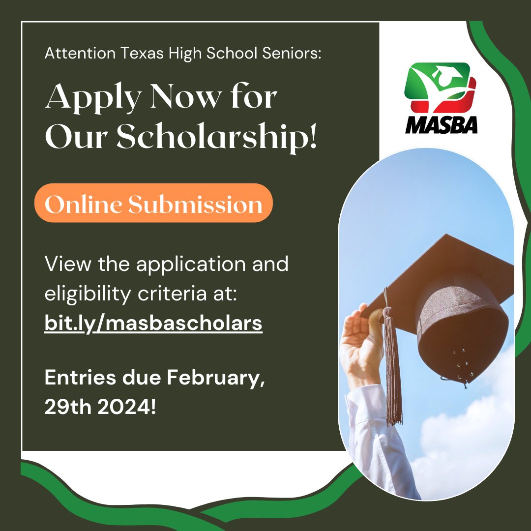 MASBA_US's tweet photo. Time is ticking! February 29th marks the deadline for scholarship applications. Member-district students: take the leap and apply now to pave the way for your academic dreams! https://t.co/pcRY4X1r4S https://t.co/Y8AXAq4Mfr