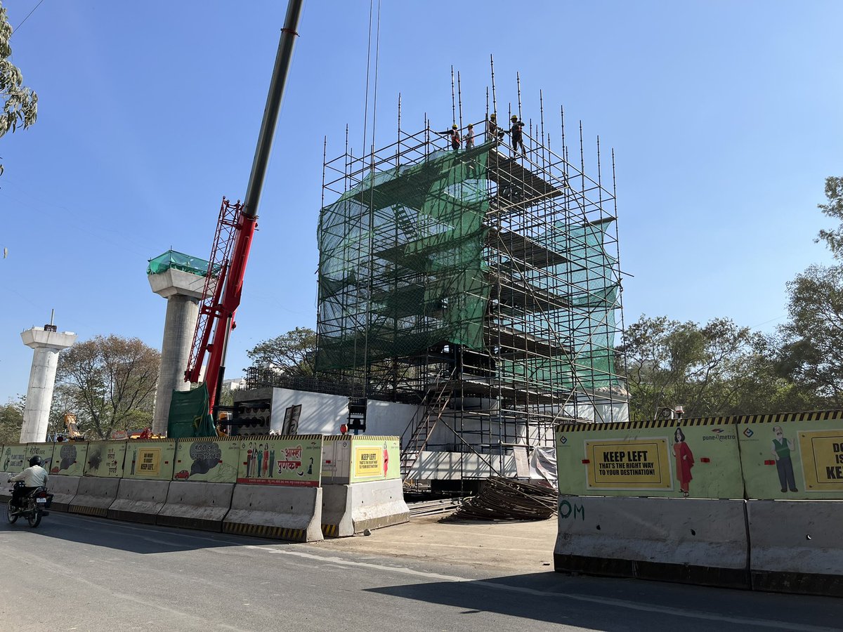 DEVESHS67071822's tweet image. Pune University Double Decker Flyover Progress 

#Pune #Contd