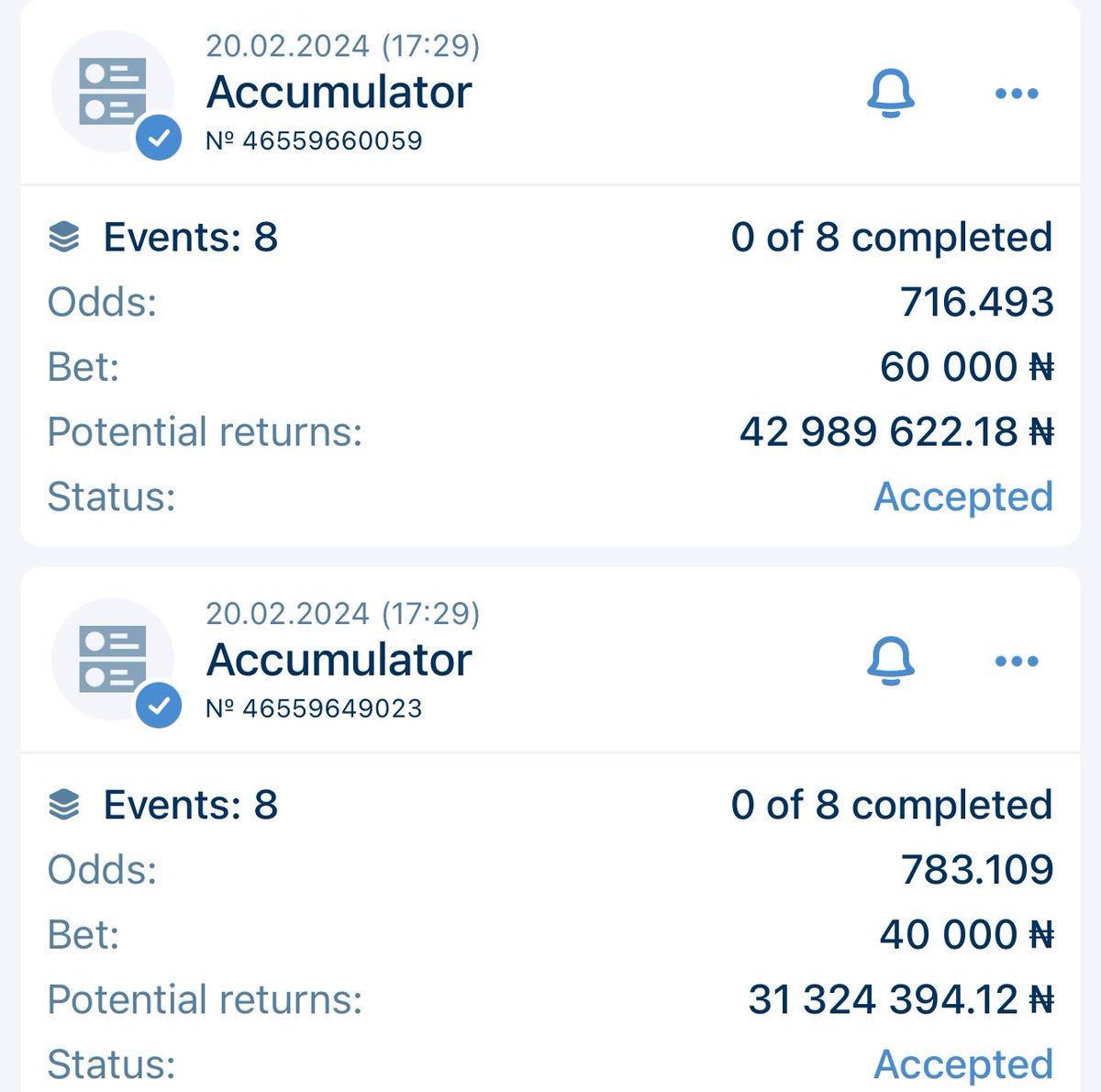 TalentedFBG's tweet photo. Boom 💥 
700 odds each
Stake and boom 70 million 
➡️Get 2times of your first deposits

✅Register here 👉  https://t.co/bgVLoCZkKh
✅Use Promo Code: TALENTED

🔤🔤🔤valid for new 1Xbet accounts that register with the link/promo code

🎉New here check 👉  https://t.co/tsWY3qampq https://t.co/gbsig2EMlc