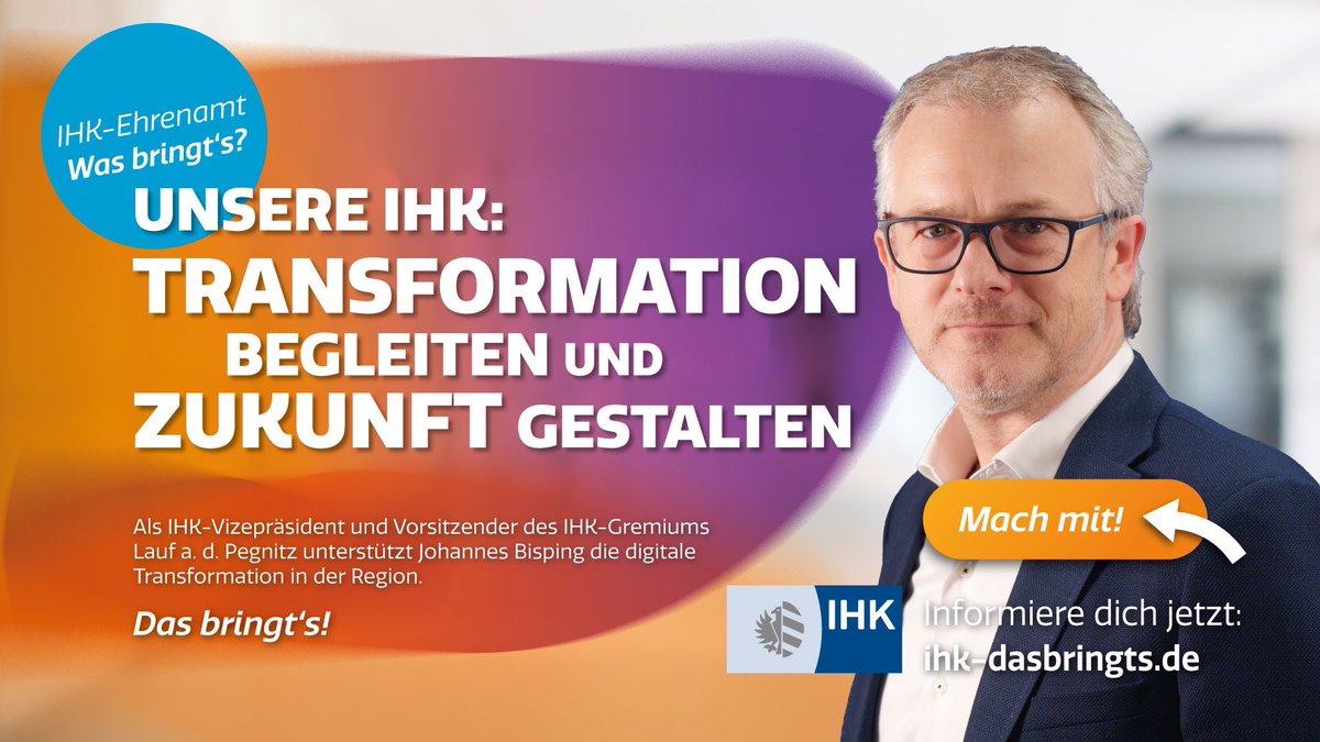 Wer mich kennt, weiss wie wichtig mir #Verantwortung ist. #Ehrenamt und #Engagement ist hierbei unersetzbar. In einem hochwertigen Netzwerk der #IHK und #DIHK sehr wertvoll.

Bring Dich mit ein, geb Deinen Senf dazu! lnkd.in/eu9ipvGB
#ihkdasbringts <a href="/IHK_Nuernberg/">IHK Nürnberg für Mittelfranken (inaktiv)</a> #ehrenamt