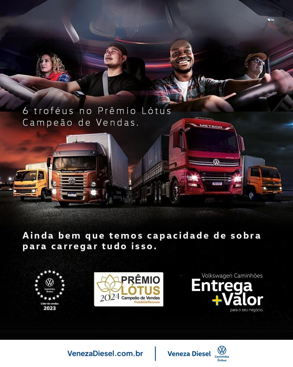 boraveneza's tweet photo. Há 20 anos nós somos escolhidos por quem entende de caminhão.
Com veículos e serviços cada vez mais eficientes, confortáveis, seguros e tecnológicos, e clientes que confiam em nós, o caminho da liderança ficou bem mais fácil de seguir. https://t.co/SyHLyuyszK