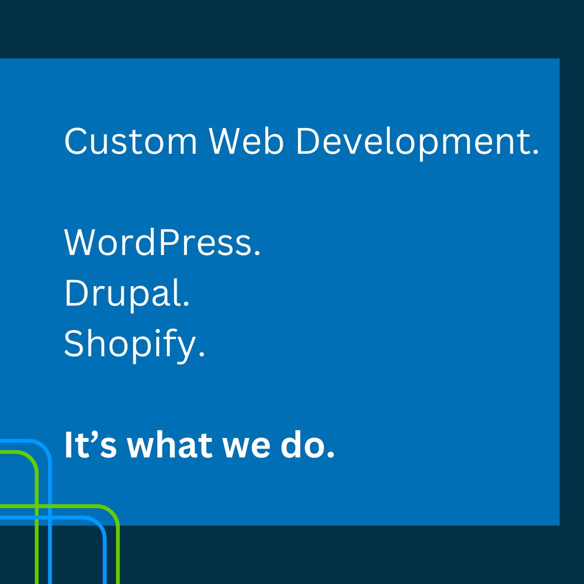 Custom web development -- it's what we do. Want to know more about our process? Let's chat. nicholascreative.com/contact