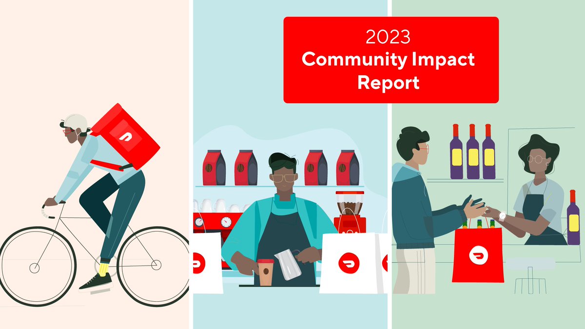 📊 The 2023 DoorDash Community Impact Report is out! The report provides new data and highlights how Dashers prize work flexibility, merchants value partnerships, and consumers save millions of hours when DoorDash is in their communities. Read more: bit.ly/3wuXfj0