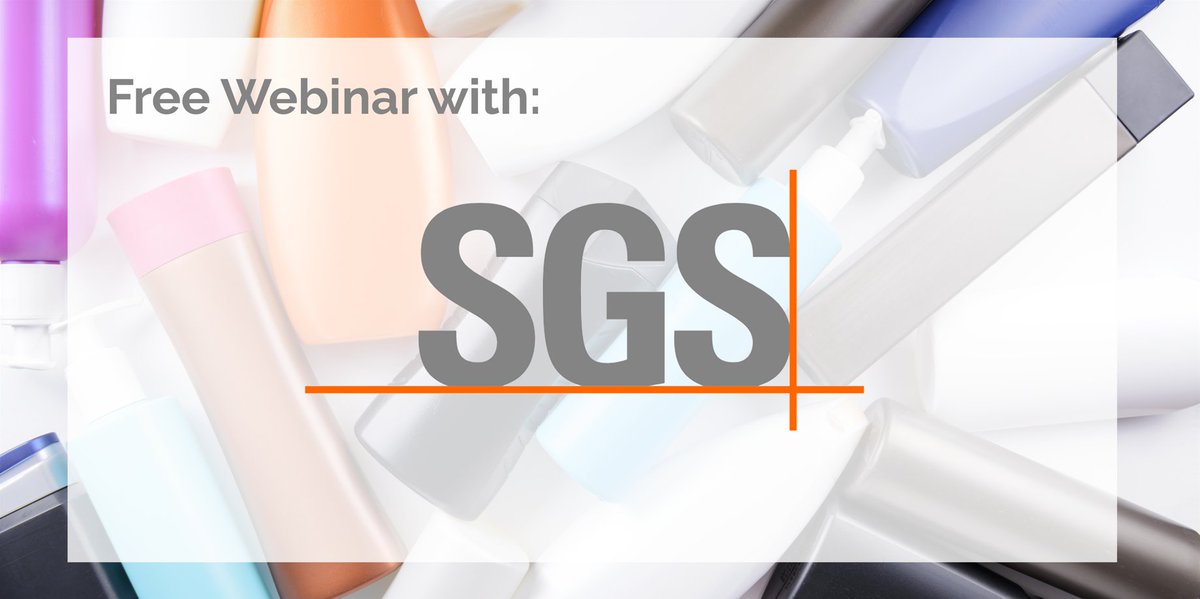 Last chance to register for tomorrow's Free Webinar! 📈 Learn about the sustainability and reporting activities of the Top 100 Cosmetics Companies from experts at SGS North America. 📝 Register now: shorturl.at/gkDIU