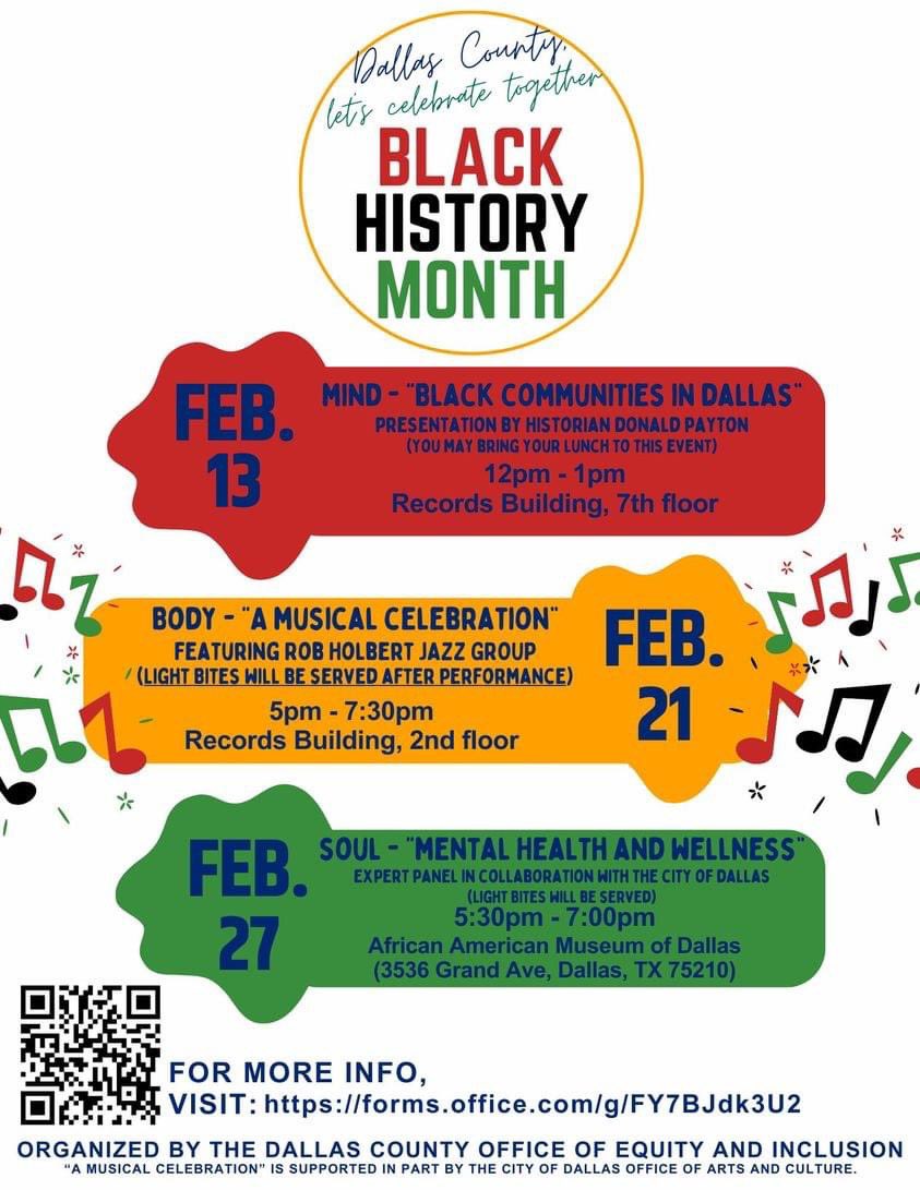 BLACK HISTORY MONTH 2024 - City of Dallas Office of Arts and Culture