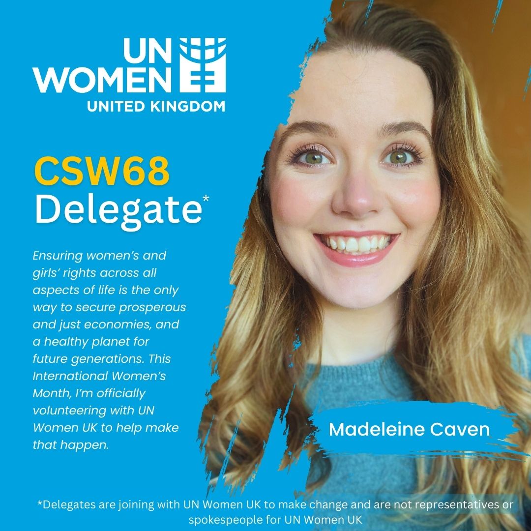 I am incredibly excited to announce that I am a UN Women UK Delegate for the 68th Commission for the Status of Women!

I am feel incredibly honoured to be involved in vital, progressive work, promoting women's rights and gender equality.

#CSW68 #genderequality #womensrights