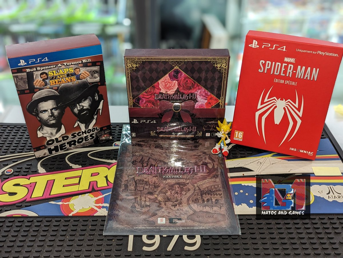 MatosandGames's tweet photo. Quelques belles éditions collector PS4 😎
#retrogaming #spiderman #deathsmiles #slapsandbeans #matosandgames https://t.co/IZ8OuRfw7X