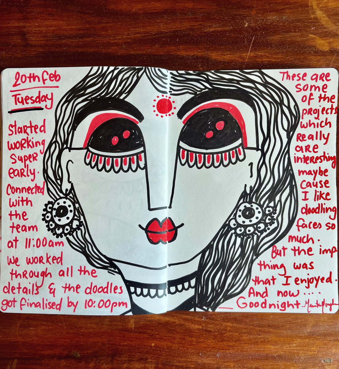 MamtaSinghArt's tweet image. 20 Feb | Now just waiting for the day when I can post about this project. Sometimes when you sign an NDA, you need a lot of permissions.
…
#doodlejournal #journaling #journalspread #dailyjournal