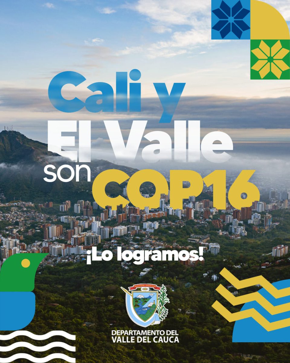 DilianFrancisca's tweet photo. ¡Juntos lo logramos: en Cali y el Valle ya somos #COP16! https://t.co/4zb6f2VA0V