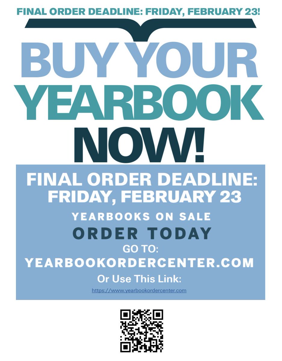 Yearbooks are on sale until February 23!