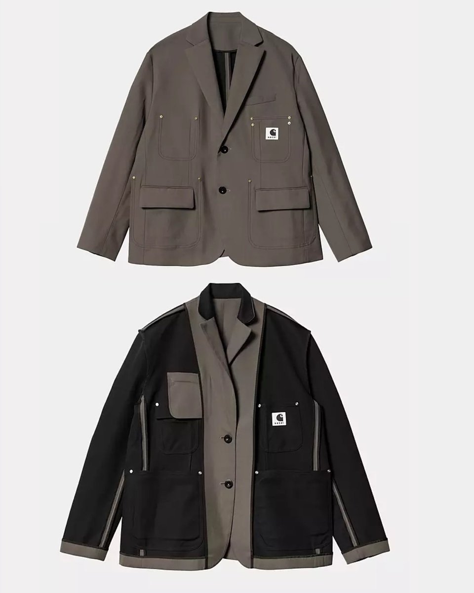StreetFashion01's tweet photo. Upcoming Carhartt x sacai Outerwear!🖤 https://t.co/li3KNI2WZP