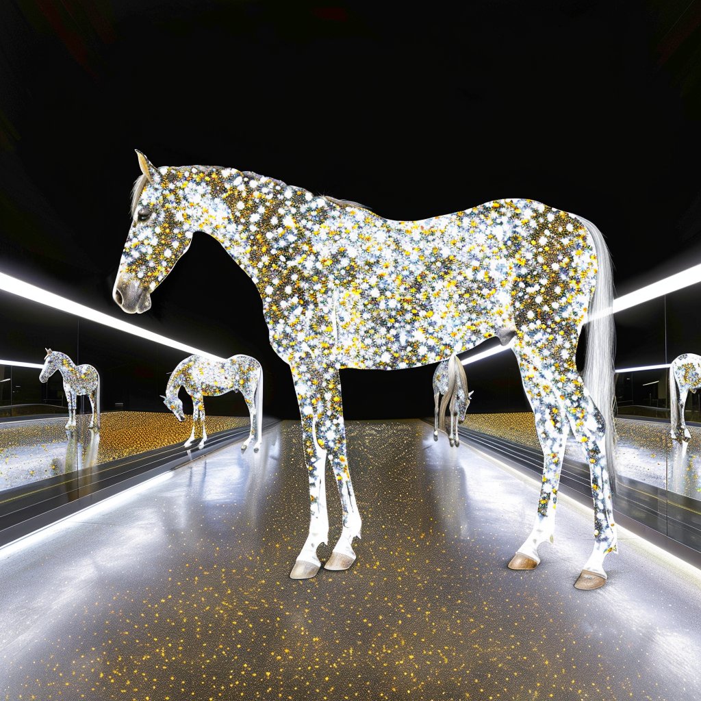 equinapix's tweet photo. Que les étoiles vous guident vers vos rêves. ✨🐎✨

Chaque image est un voyage à travers un cosmos de créativité, où le majestueux devient magique. Des équidés scintillants aux reflets de l'infini, l'art transcende l'ordinaire, nous invitant à explorer des univers intérieurs. https://t.co/SQPK9WSc2n