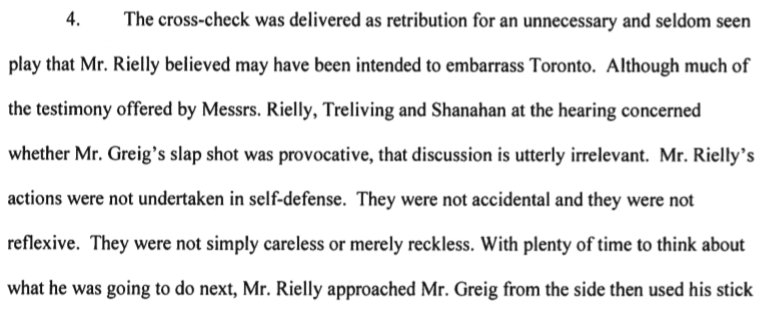 reporterchris's tweet image. In his ruling on the Morgan Rielly suspension appeal, NHL commissioner Gary Bettman makes it clear that Ridley Greig's slapshot into the empty net before Rielly's cross-check was "utterly irrelevant."