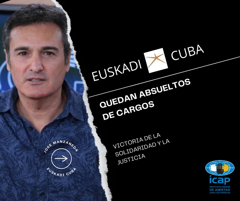 Quedan absueltos de cargos José Manzaneda y la Asociación Euskadi-Cuba, y condenan al pago parcial de costas al presidente de la asociación Prisoners Defenders #YoTambiénSoyCubaInformación @cubainformacion @euskadicuba