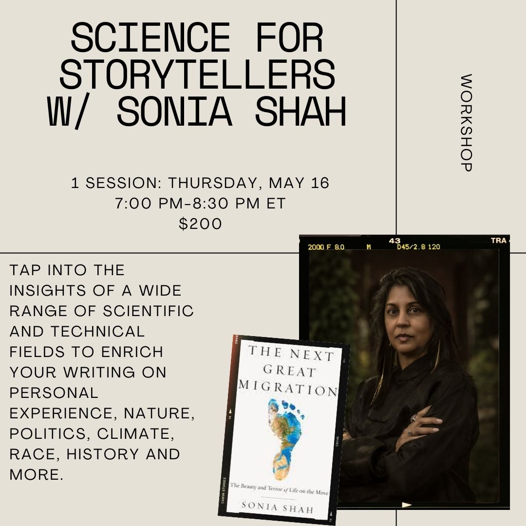 You guys! I'm teaching a workshop via @shipmanagency in which I'll reveal all my secrets gleaned over the last 20+ years of melding science, politics, and story for award-winning books and national magazines! Sign up at tinyurl.com/scienceforstor…

** scholarships available!**