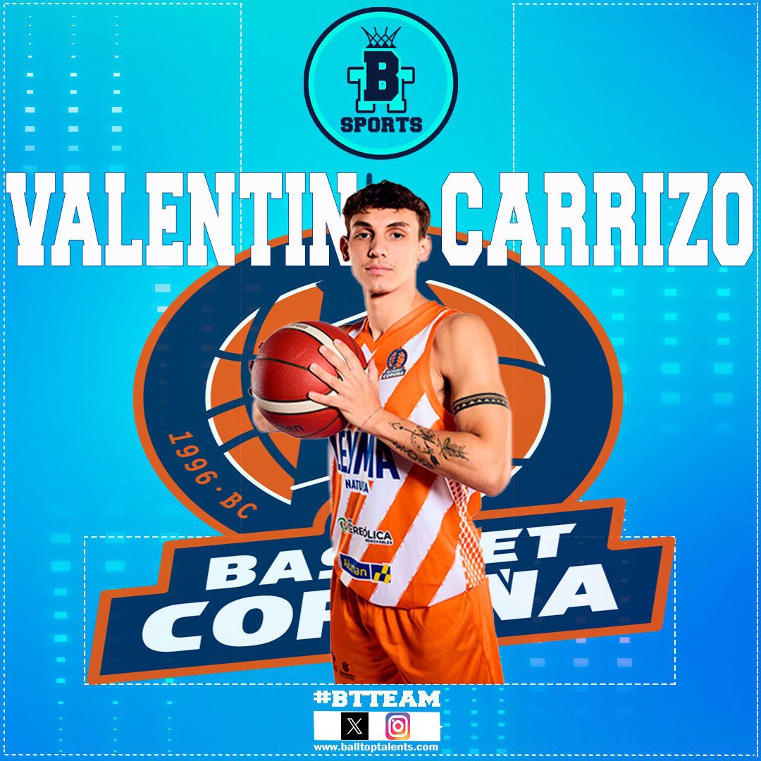 Enhorabuena <a href="/ValentinCarriz4/">Valentin Carrizo</a> por tu debut en LEB ORO con <a href="/basquetcoruna/">Leyma Basquet Coruña 🍊</a> 

#BTTEAM