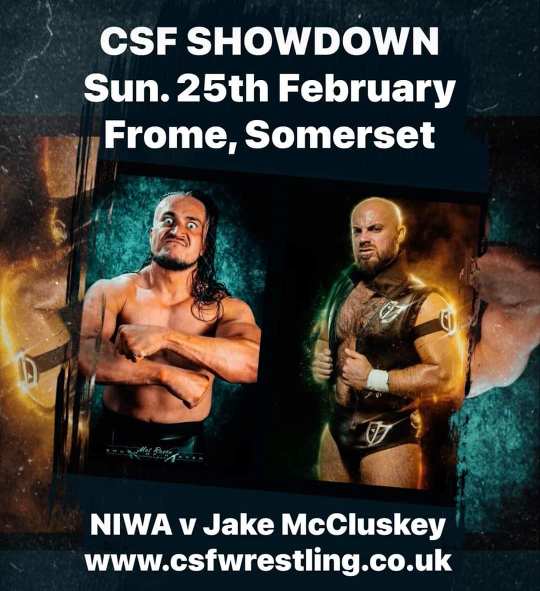 Jake McCluskey (@jakemccluskey) on Twitter photo This is going to be my toughest fight to date!
Sunday 25th February // Frome, Somerset
Cheese & Grain: Doors 4:30pm
Main Event: <a href="/CSFWrestling/">CSF Wrestling</a> All Nations Championship
Challenger: <a href="/NIWA_pro/">NIWA</a> v Champion: <a href="/JakeMcCluskey/">Jake McCluskey</a>
csfwrestling.co.uk This is going to be my toughest fight to date!
Sunday 25th February // Frome, Somerset
Cheese & Grain: Doors 4:30pm
Main Event: <a href="/CSFWrestling/">CSF Wrestling</a> All Nations Championship
Challenger: <a href="/NIWA_pro/">NIWA</a> v Champion: <a href="/JakeMcCluskey/">Jake McCluskey</a>
csfwrestling.co.uk