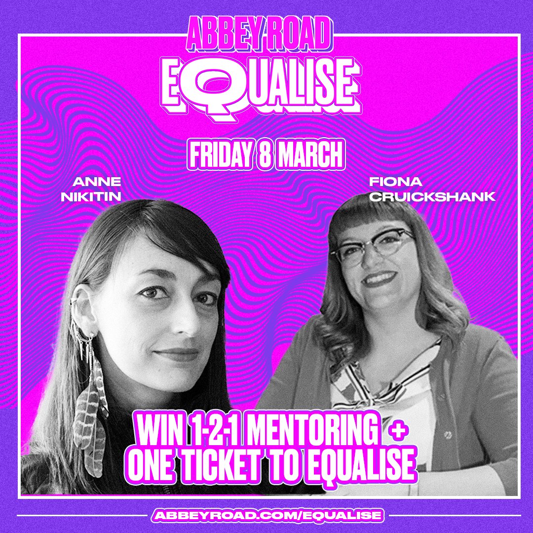 Win a 1-to-1 mentoring session with Emmy and Ivor Novello nominated composer @AnneNikitin and MPG Award winning engineer/producer Fiona Cruickshank as part of this year’s #AbbeyRoadEqualise.

Enter | bit.ly/48qmIHV

#Composer #Producer #SoundEngineer #MusicProduction