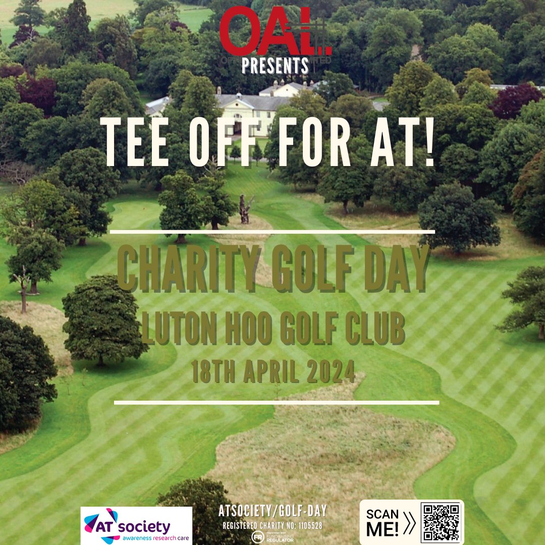 We are very excited that our 'Tee off for AT!' Golf Day is BACK for 2024 at the beautiful Luton Hoo golf course. Follow the link to book your team place today!
atsociety.org.uk/support-us/our…