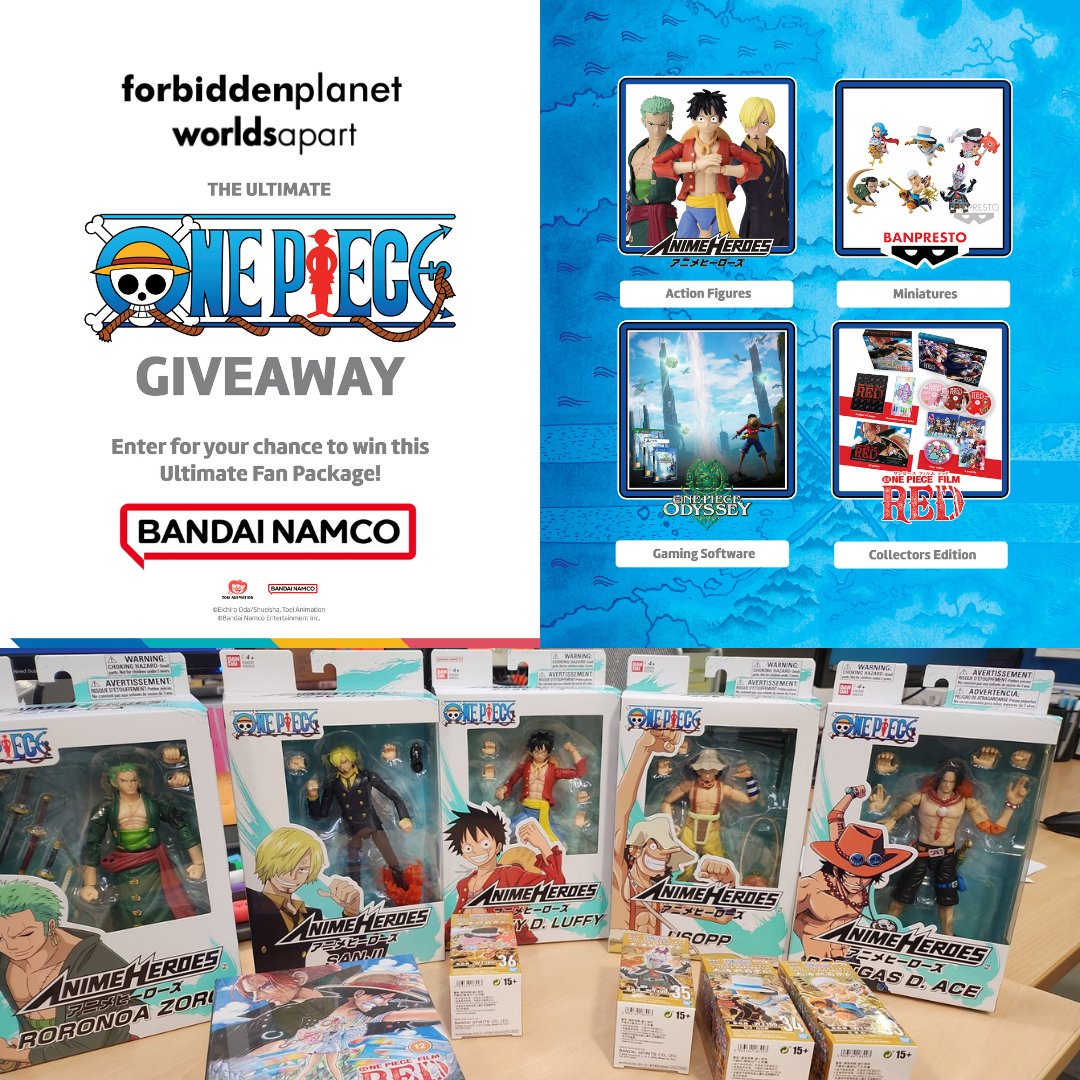 😲 THE ULTIMATE ONE PIECE COMPETITION

Head on over to our main Forbidden Planet International page to enter and be in with a chance of winning an amazing haul that Luffy himself would be proud of!

ENTER HERE: bit.ly/3T5nVA0