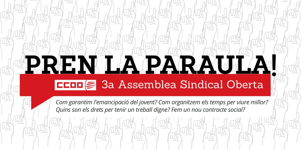 ccoo_bll_apag's tweet photo. 📢Prop de 40 persones omplen la sala de reunions de CCOO #Martorell. Comencem amb bon peu la primera #AssembleaObertaCCOO que fem a l'àmbit territorial de @ccoo_bll_apag.
🗣️Escoltem la gent treballadora per definir els eixos de treball del sindicat.
@ccoocatalunya https://t.co/eMfyirMc3Q