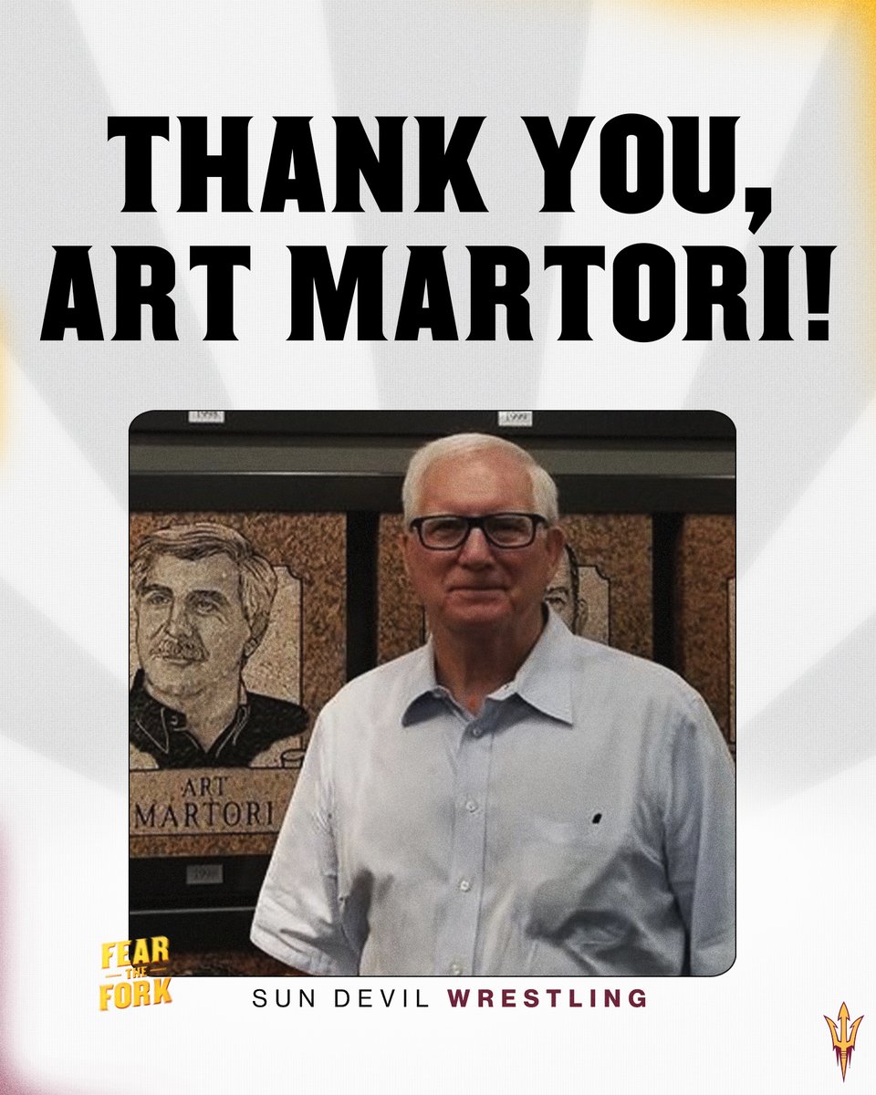 The end of an era. Retiring as the owner of the legendary Sunkist Wrestling Club, Art Martori's impact on our sport has been immeasurable. We'll honor Art, an ASU alum, prior to our dual versus Nebraska on Sunday. 📰 bit.ly/49p3gg2
