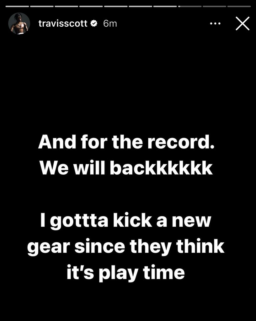 RodeoTheAlbum's tweet photo. Travis Scott with a message for The Grammys. https://t.co/0gTXEcoCvN
