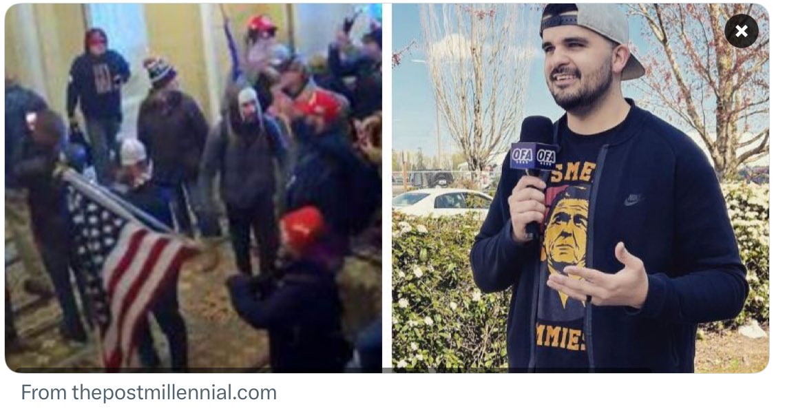 dmills3710's tweet image. #J6 #PoliticalProsecution 

FBI arrests Oregon independent journalist David Medina on J6 charges

Medina announced that he would be pleading not guilty and slammed the DOJ as a "two-tiered system of justice."

thepostmillennial.com/exclusive-fbi-…