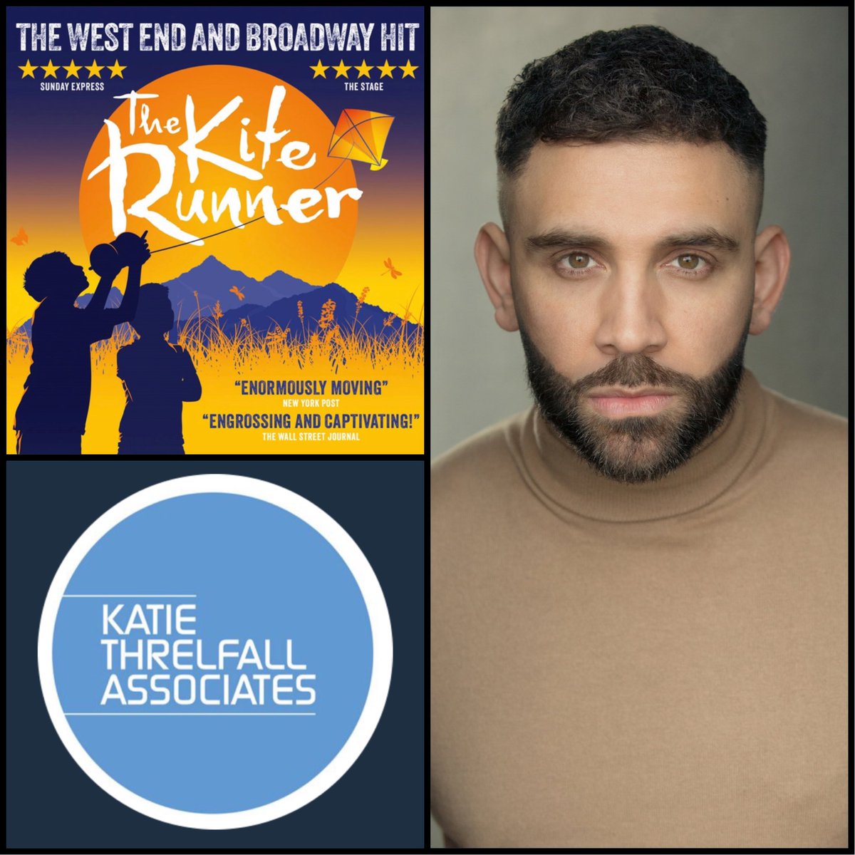 I told you we’d be back! 😜 
LET’S FLY AGAIN!! 🪁❤️

So excited to be taking on the role of ‘Amir’ 🙏🏽 Come Watch! #uktour 

thekiterunnerplay.com/tourdates

@TheKiteRunnerUK  @spanglerSF @GilesCroft @munchkindamo @KTThrelfall @JenkinsMcShane