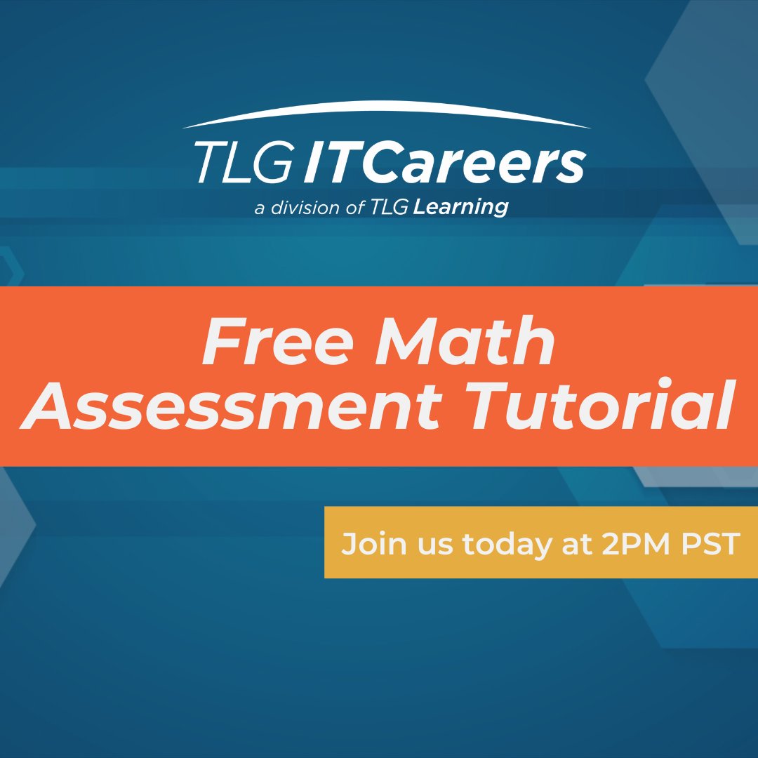 TLGLearning1's tweet image. Don’t forget about our Free Math Assessment Tutorial today at 2PM PST! 

Register here before the event begins to ensure your seat: hubs.li/Q02kR_PX0

#Apprenti #MathTutorial #TLGLearning