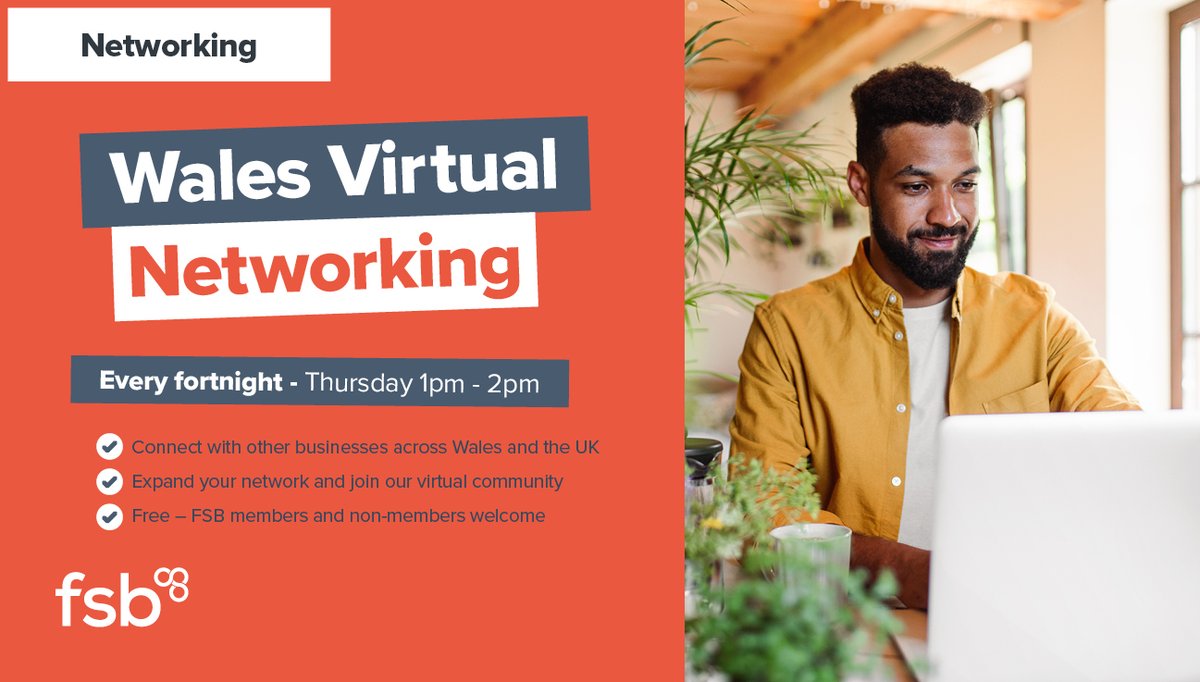 🌟Join our Wales Virtual Networking community!🌟

Why attend?

🌐 Connect from Anywhere
⏱️ Time-Saving
🚫 Hassle-Free
☕ Relaxed Atmosphere
👥 Open to All

Next session 📅 Thur 22 Feb, 1-2 PM | 🔗 go.fsb.org.uk/3OaACGy

March dates: go.fsb.org.uk/3Nkbr4X 

#VirtualNetworking