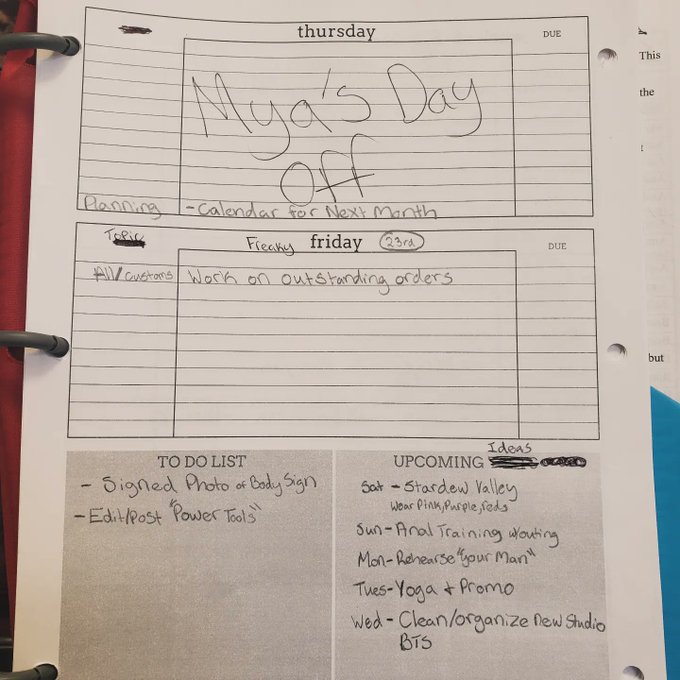 Getting organized for the month ahead by starting with the coming week.  What are you looking forward