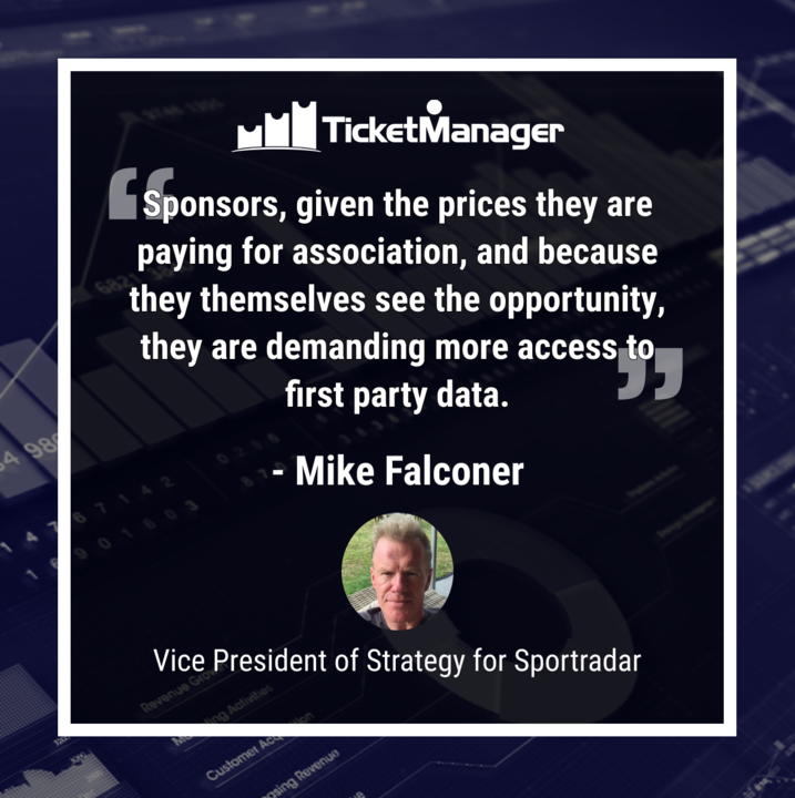 TicketManager's tweet photo. 🎙️New #Podcast Drops Tomorrow🎙️

We sat down with Mike Falconer, VP of Strategy at @Sportradar, &amp; discussed the challenges of orchestrating data insights across rights holders and their multiple partners. 

Stay Tuned! 👉 Wednesday, Feb. 📅

#AllAccessPod x #Sportradar https://t.co/RzUhBn7PJq