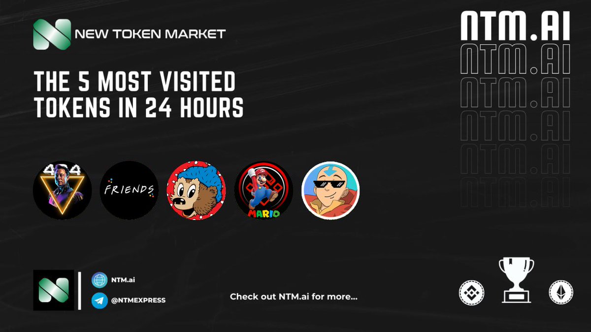 listingntm's tweet photo. 𝗧𝗼𝗱𝗮𝘆'𝘀 𝗧𝗼𝗽 𝟱 𝗧𝗼𝗸𝗲𝗻𝘀 𝗼𝗻 https://t.co/o1z345yeKA

🟩 #Elon404 | @elon404token
🟩 #FRIENDS | @friends_token1
🟩 #KLUMP | @klumptoken
🟩 #MARIO  | @mariobnbcoin
🟩 #AANG | @avatarsolana

#Trending #BSC #ETH #BTC https://t.co/LYMYnzewvj