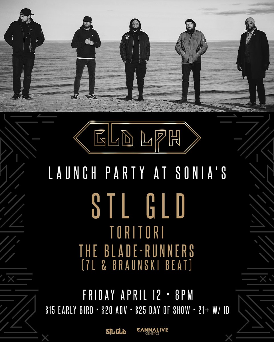NEW SHOW ALERT!!! ON SALE NOW! STL GLD, ToriTori, The Blade-Runners Apr 12, 2024 8:00 PM Sonia Age 21+ TIX ow.ly/1fBP50QFJLH